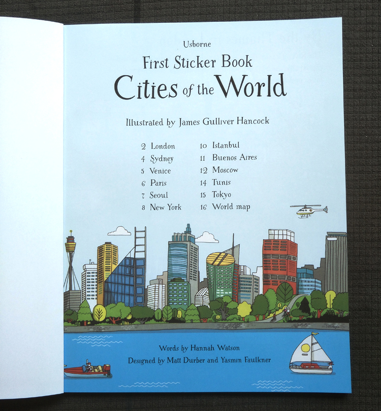 Usborne Sticker Book - Cities of the worlds