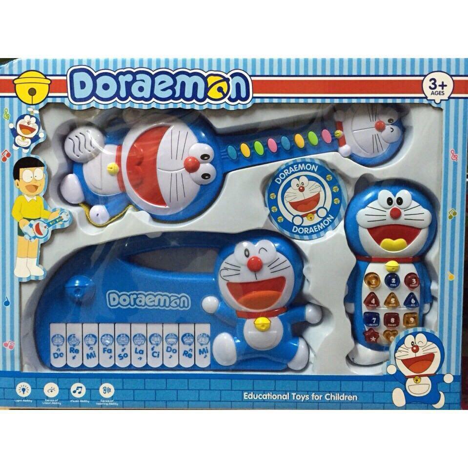 Bộ đồ chơi 3 đàn Dorremon cho bé