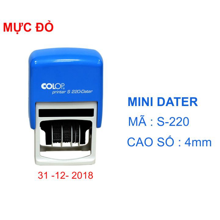 Dấu chuyển đổi Ngày-Tháng-Năm liền mực-Mini dater COLOP