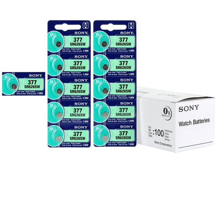 Pin đồng hồ Sony SR626SW/377 - Vỉ 5 viên