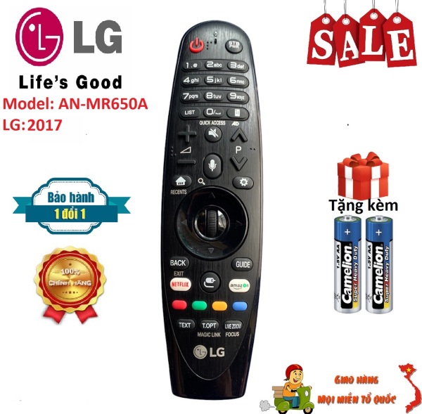 Bảng giá Điều khiển tivi LG giọng nói đời 2017 AN-MR650A chính hãng [ mới 90-95%, BH đổi/trả, Tặng kèm pin ] Remote tivi LG 2017