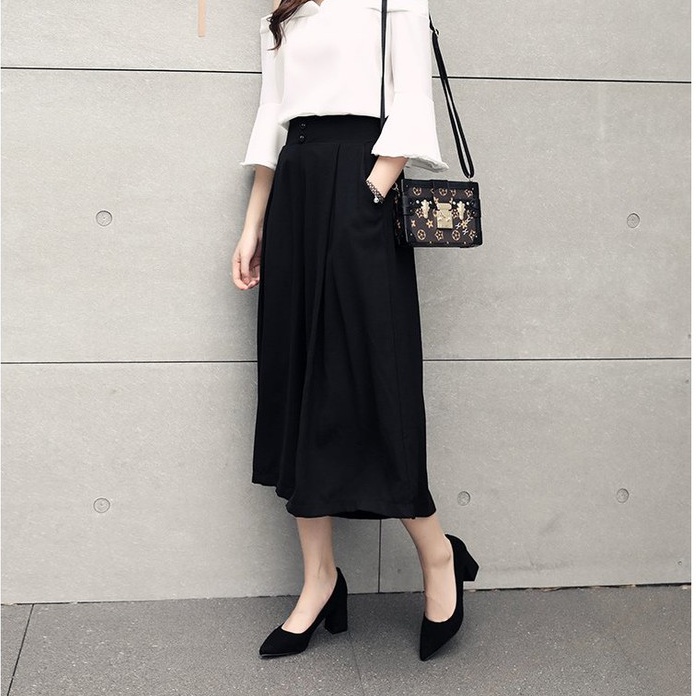 Giày cao gót DHC48, giày nữ da lộn cao 5p công sở