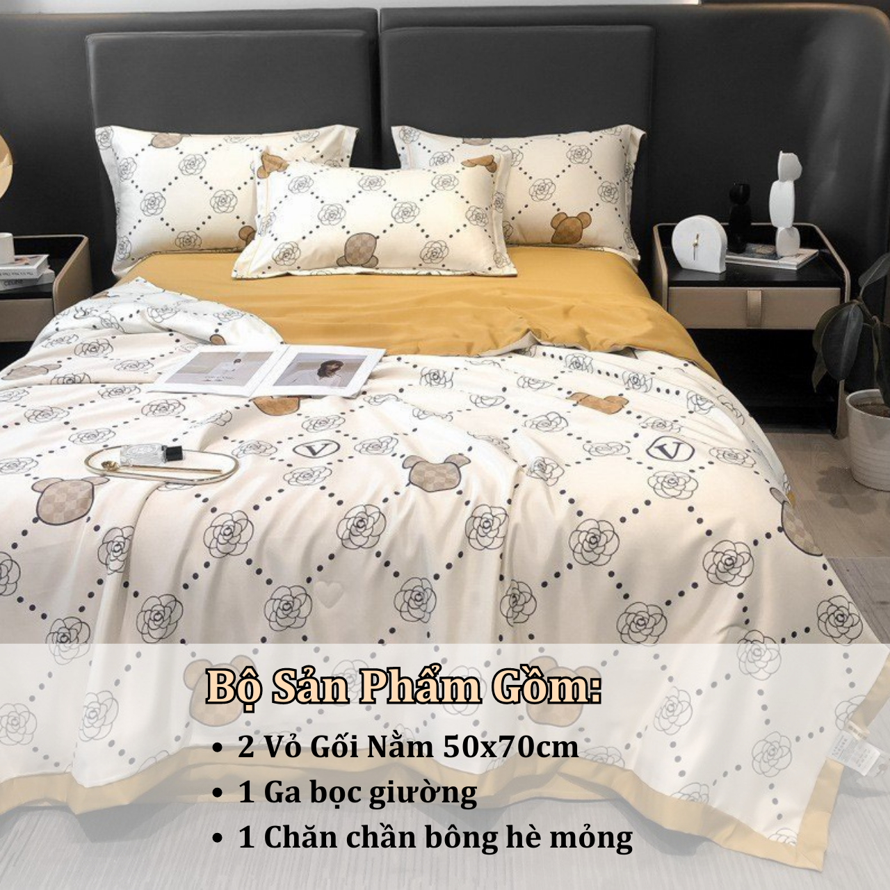 Bộ chăn ga gối Lụa Thái An Như Bedding