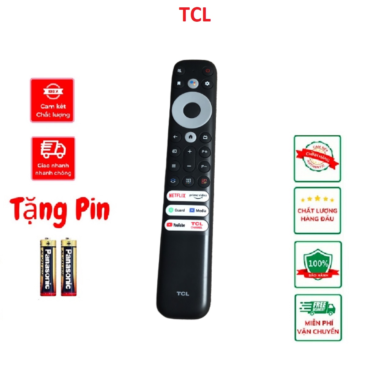 Điều khiển tivi tcl giọng nói rc902v, remote tivi tcl 4k 43 inch 43p737 hàng mới 100%, bảo hành 6 tháng