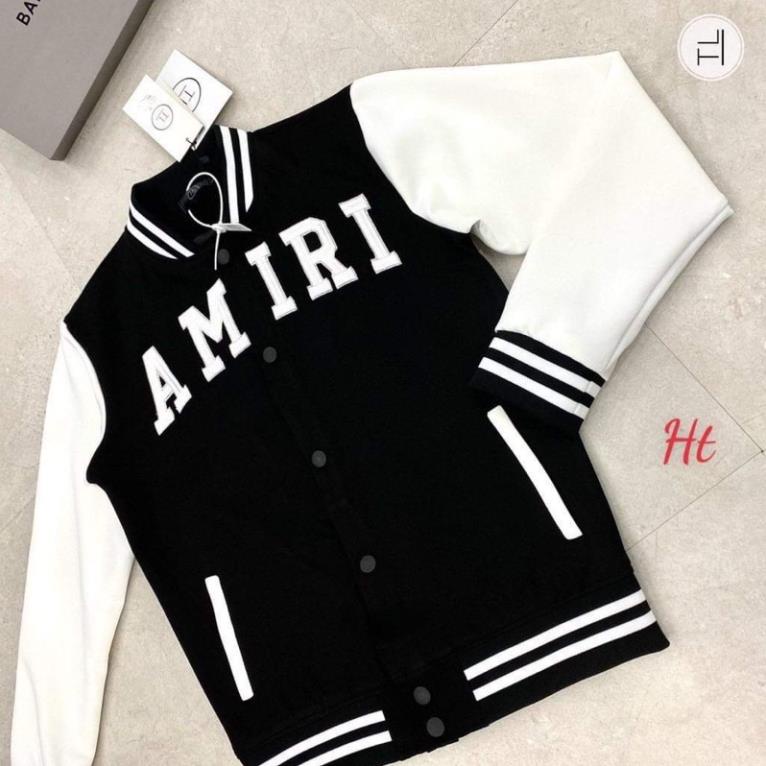 [FREESHIP] Áo nỉ bomber phối tay trắng AMIRI Ht