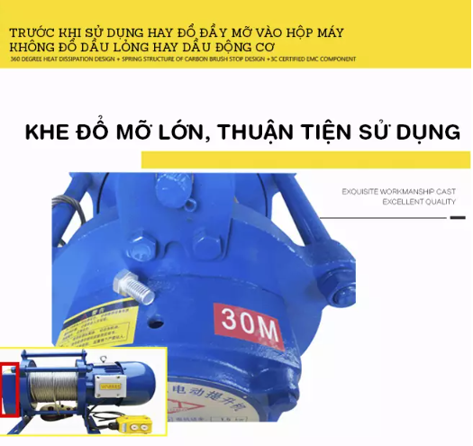 Tời mặt đất SHUANG GE 400kg - 800kg/220v/30m