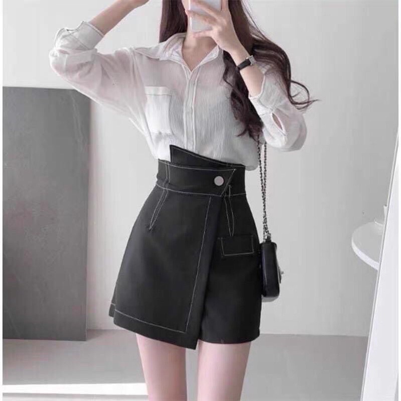 Quần short nữ giả váy nổi chỉ cực hot