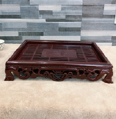 Khay Ấm Chén Nhựa Giả Gỗ, Khay Trà Vân Gỗ