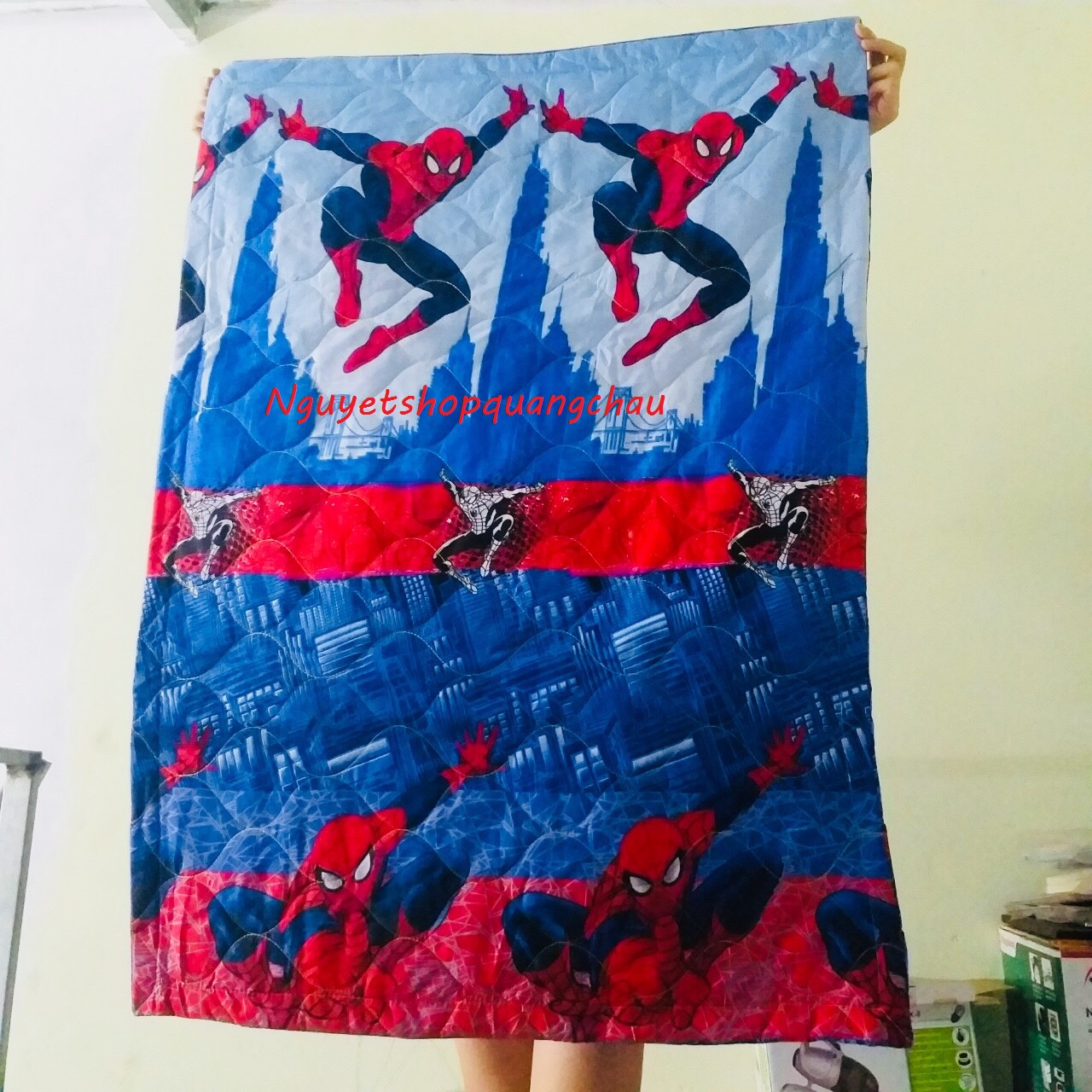 Chăn cho bé đi học size 80x105cm, mền trần bông mỏng cho bé