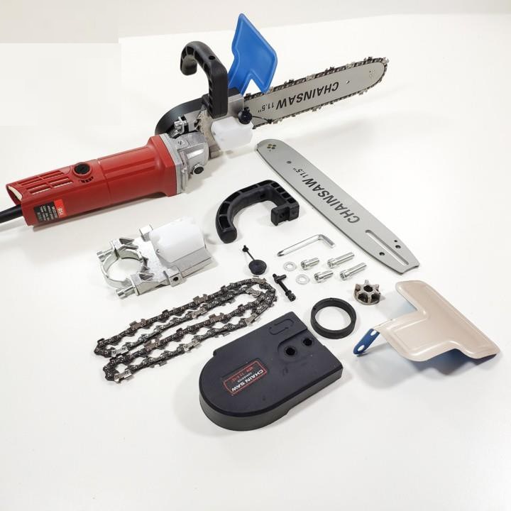 Đầu Chuyển Đổi Gắn Máy Mài Thành Máy Cưa 12inch, Bộ Lam Cưa Xích Gắn Máy Mài Góc Chainsaw