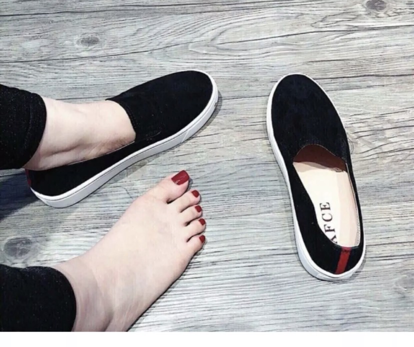 Slip on nữ Slip on da lộn Giày lười nữ