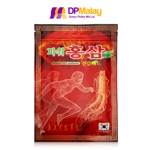 Cao dán hồng sâm hàn quốc màu đỏ gói 20 miếng