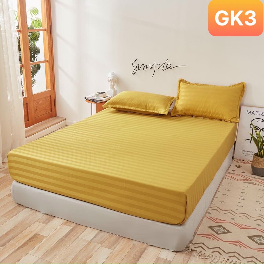 Ga giường và vỏ gối Cotton 3F Khách sạn Nhà Nhím Bộ ga giường dày dặn đủ kích thước trải nệm 1m2, 1m4, 1m6, 1m8, 2m