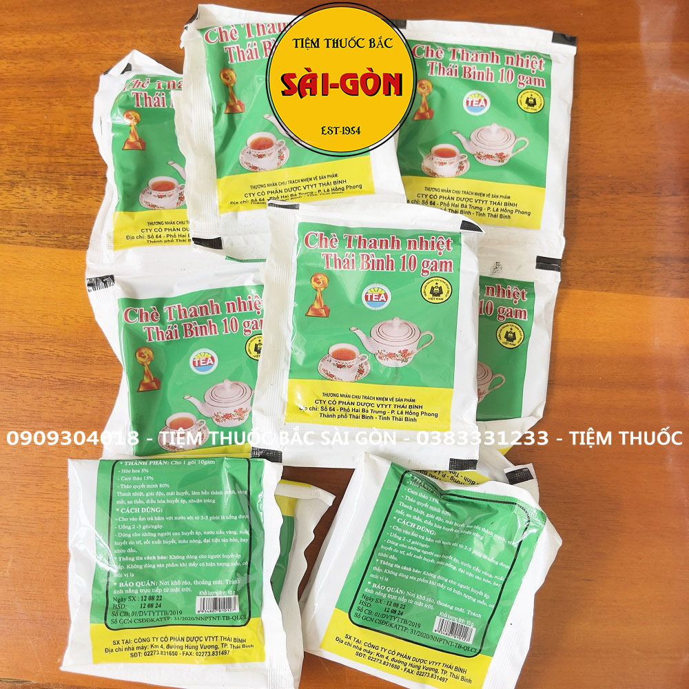 Chè Thanh Nhiệt Thái Bình Bịch 20 gói (Thanh nhiệt, hạ áp, ổn định đường huyết, ngủ ngon)
