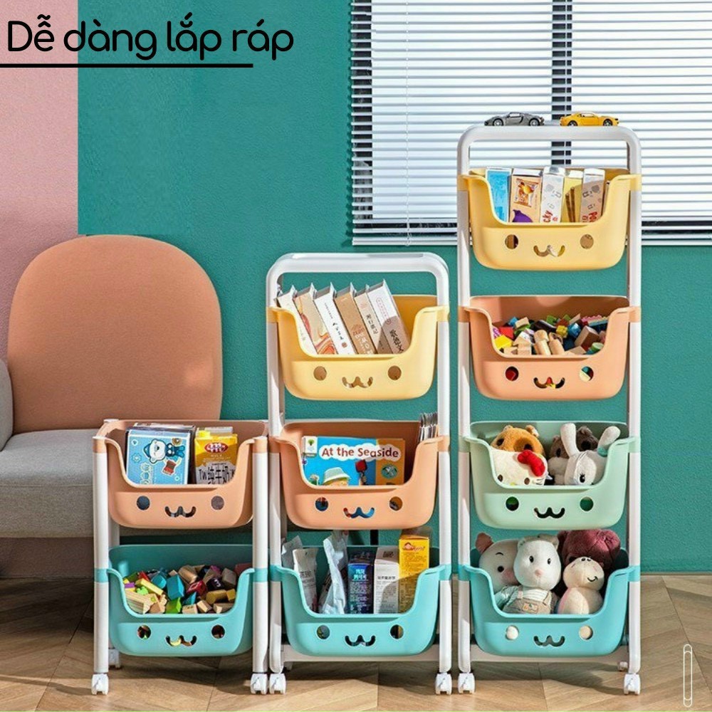 BÁO GIÁ TỦ NHỰA CHO BÉ 4 TẦNG | Shopee Lazada Sendo Tiki mới nhất 20 Kệ đựng đồ chơi, bỉm sữa, đồ dùng cho bé đa năng hình gấu có bánh xe 3 và 4 tầng bằng nhựa an toàn Bean Gấu Store