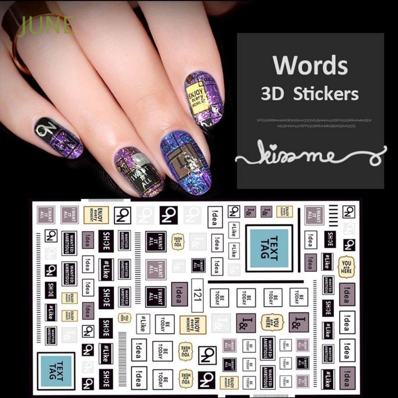 STICKER NAIL - LOGO CHỮ BYH048