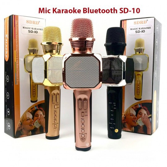 [HCM] Micro Karaoke Bluetooth SD-10 Mic Hát Cầm Tay Loa Không Dây.