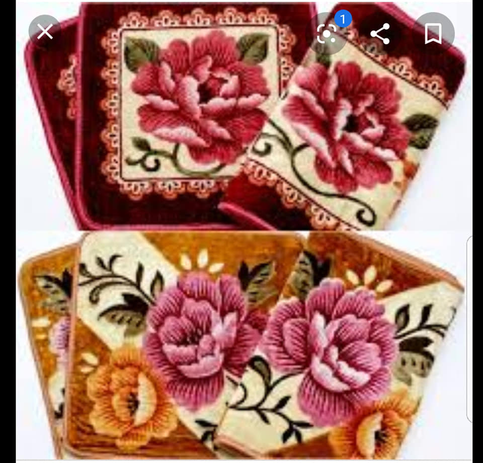 Bộ Thảm ghế nhung trần hoa cao cấp