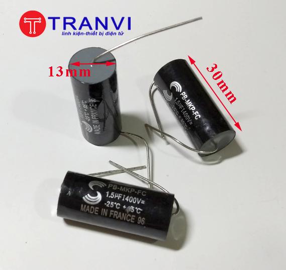 TỤ PHÂN TẦN LOA TREBLE 1,5MF 400V-BỘ 2 CÁI