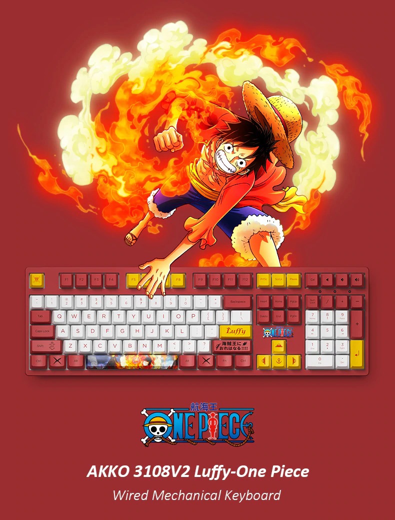Bàn phím cơ AKKO 3108 v2 One Piece – Luffy (Akko switch v2)
