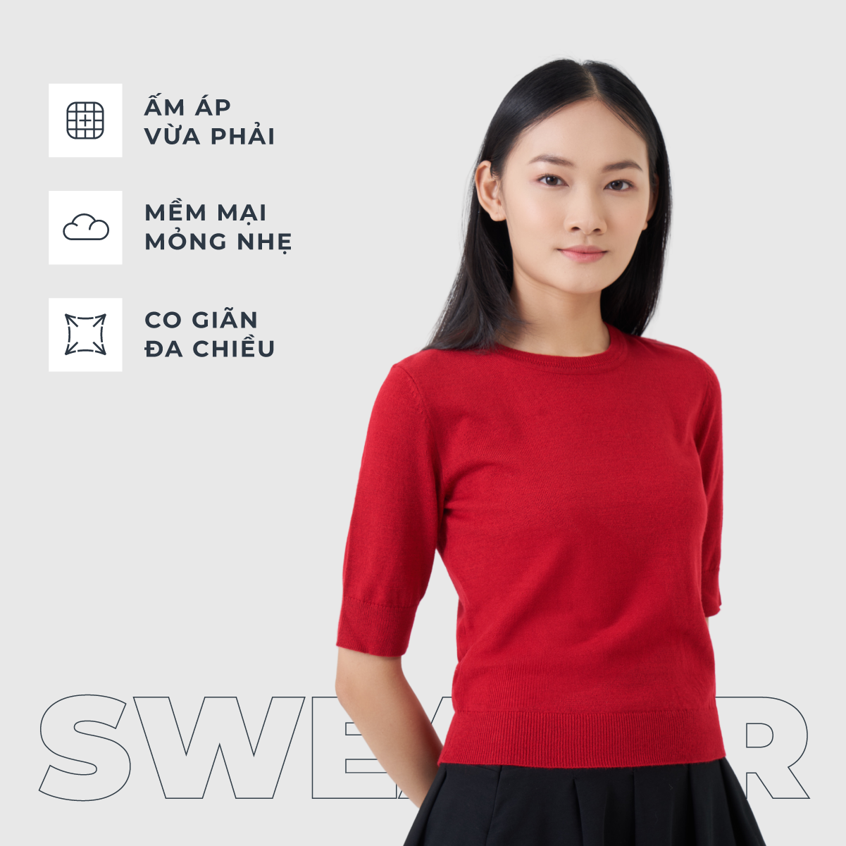 [20H 24-29.8 VOUCHER TỚI 400K] Áo len nữ CANIFA chất liệu 100% acrylic ML23 6TE23W013