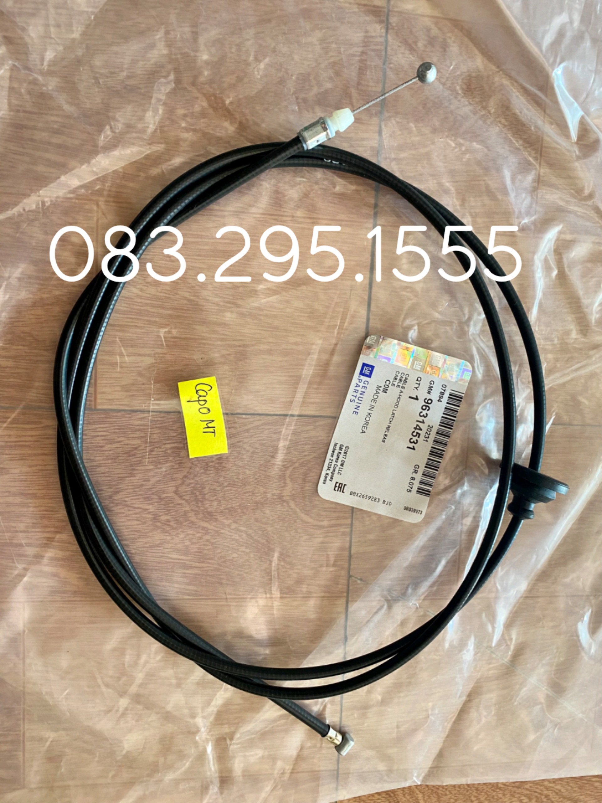 dây mở nắp Ca bô MATIZ , SPARK M200 , MATIZ 3 ( Xịn , dây giật nắp capo , xịn gm)