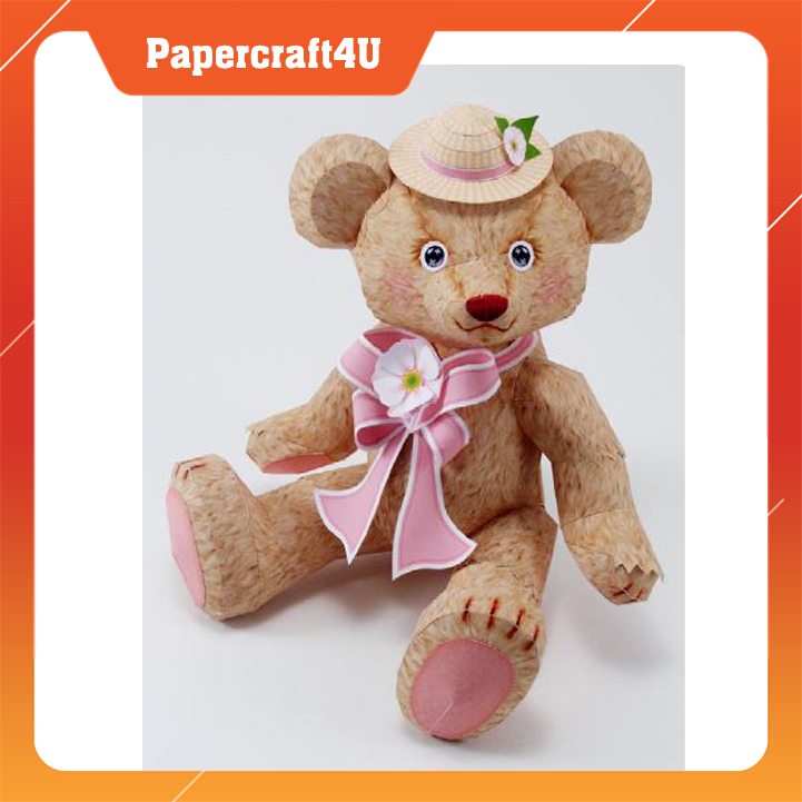 Mô hình giấy 3D động vật cute - Gấu Teddy
