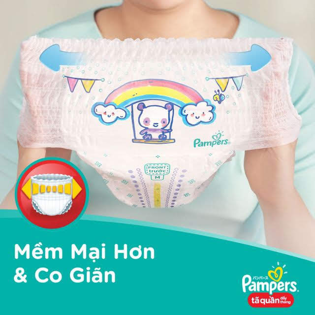 TPHCM - Tã/Bỉm quần Giữ Dáng Pampers M60 (cho bé từ 7-12kg)