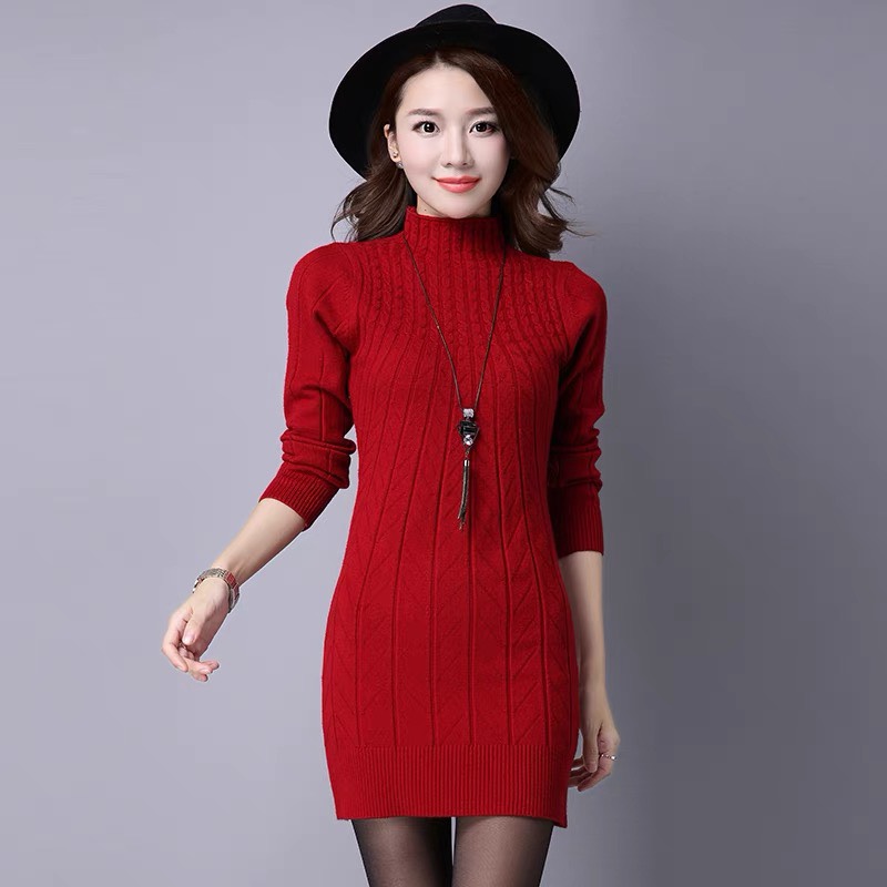 Len dáng dài body - áo len nữ