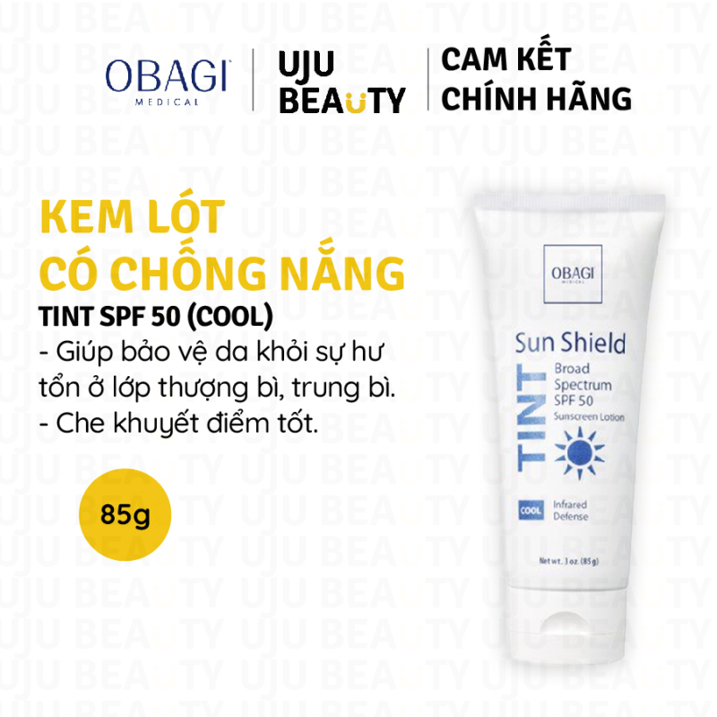 Kem chống nắng Obagi Sun Shield Tint SPF50 Cool – Kem lót chống nắng che khuyết điểm – 85g cao cấp