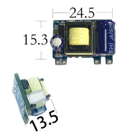 Module nguồn ac 220v sang dc 5v 600ma mini nguồn hạ áp mini 220v - 12v 450ma mini đứng, mạch nguồn siêu mini loại tốt