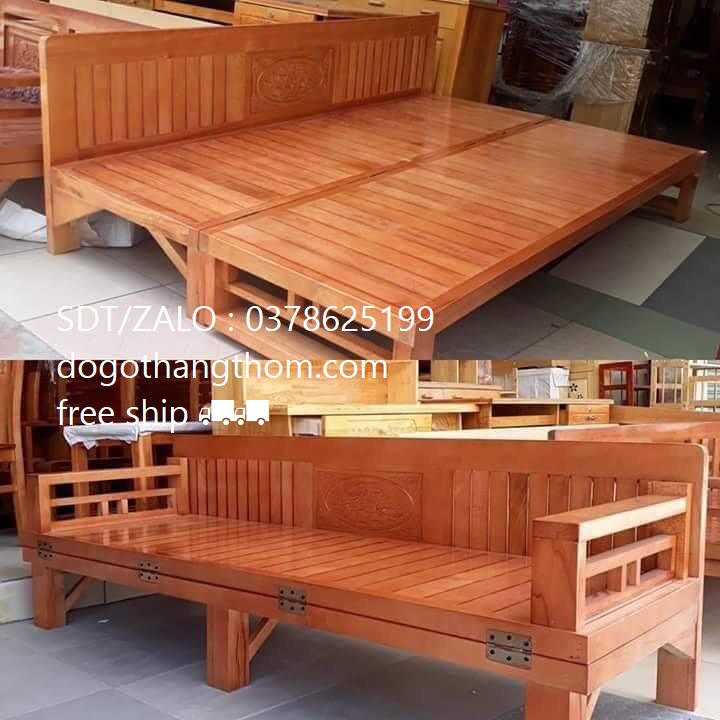 giường gấp gỗ xoan 1,2m