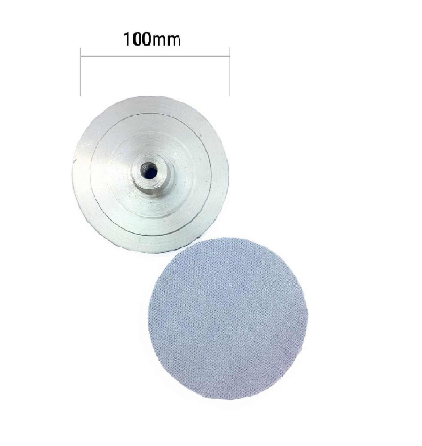 đế chà nhám  nhôm dùng máy mài ( đường kính 100mm)