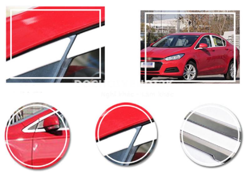 Nẹp chân kính xe Cruze ( mẫu Inox)