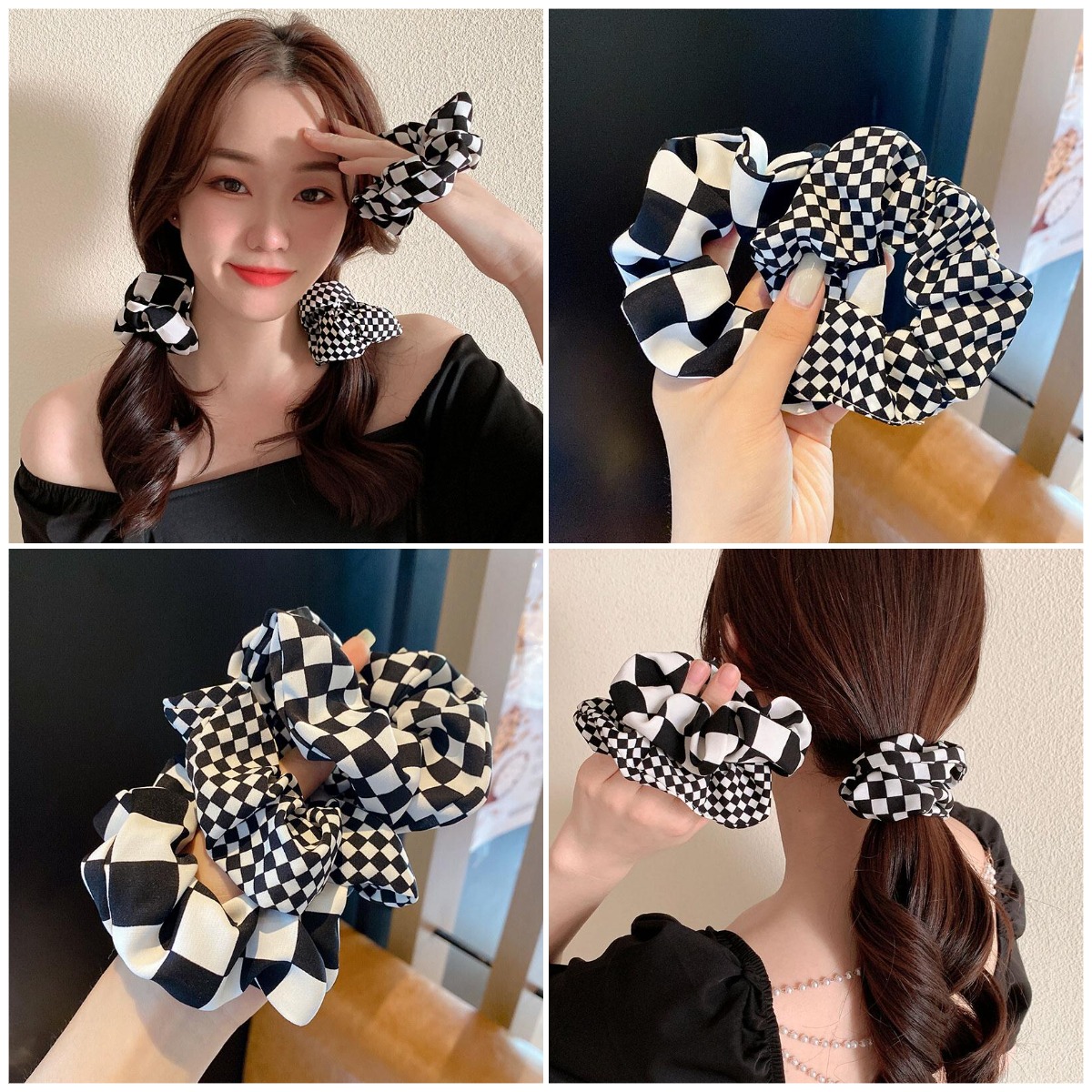 LINDREAM Buộc Tóc Co Giãn Phong Cách Hàn Quốc Cho Nữ