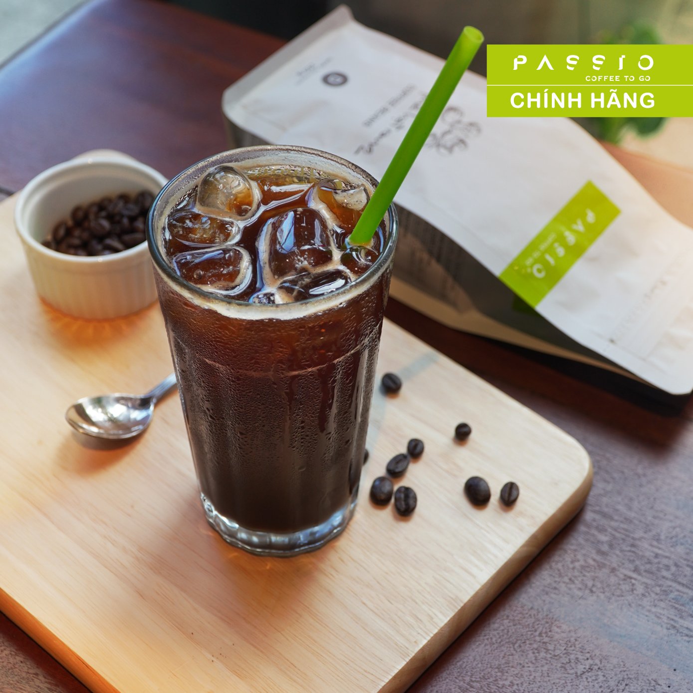 Cà phê Robusta dạng Hạt nguyên chất 100% rang mộc - Passio Coffee (250g)