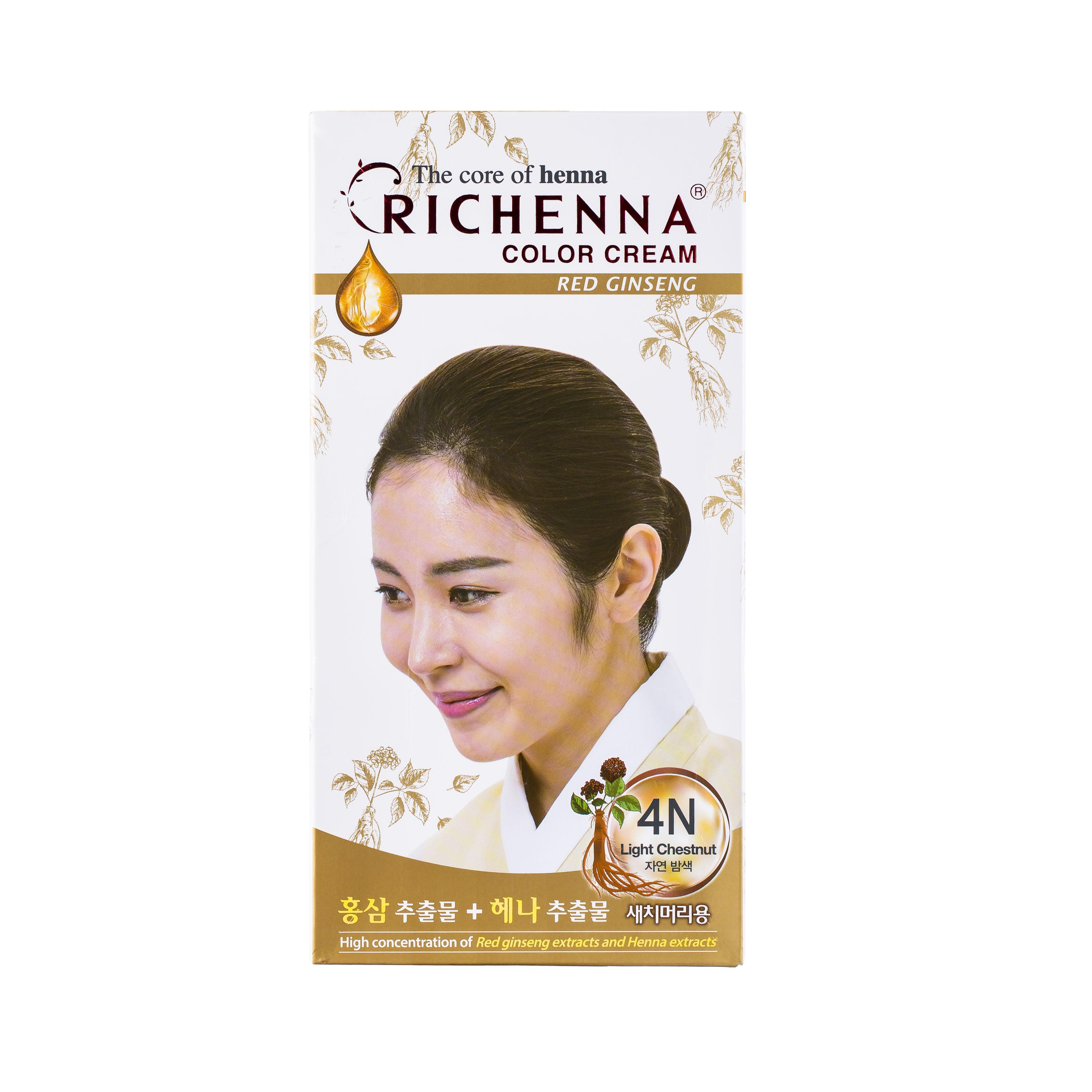 Nhuộm phủ bạc thảo dược Richenna Hi-Speedy Color Cream Hàn Quốc 60g