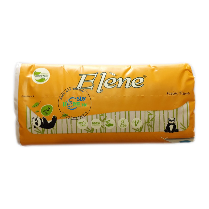 Combo 10 gói Khăn Giấy Tre Lụa - Elène Tre 480 tờ (160 Tờ/Bịch x 3 lớp)