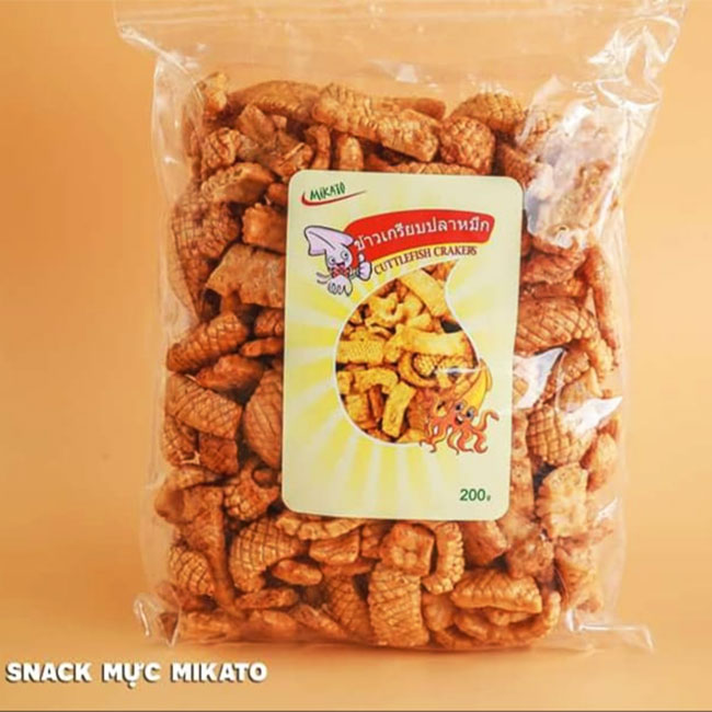 Snack Mực Mikato 200gr - hàng xách tay Thailand