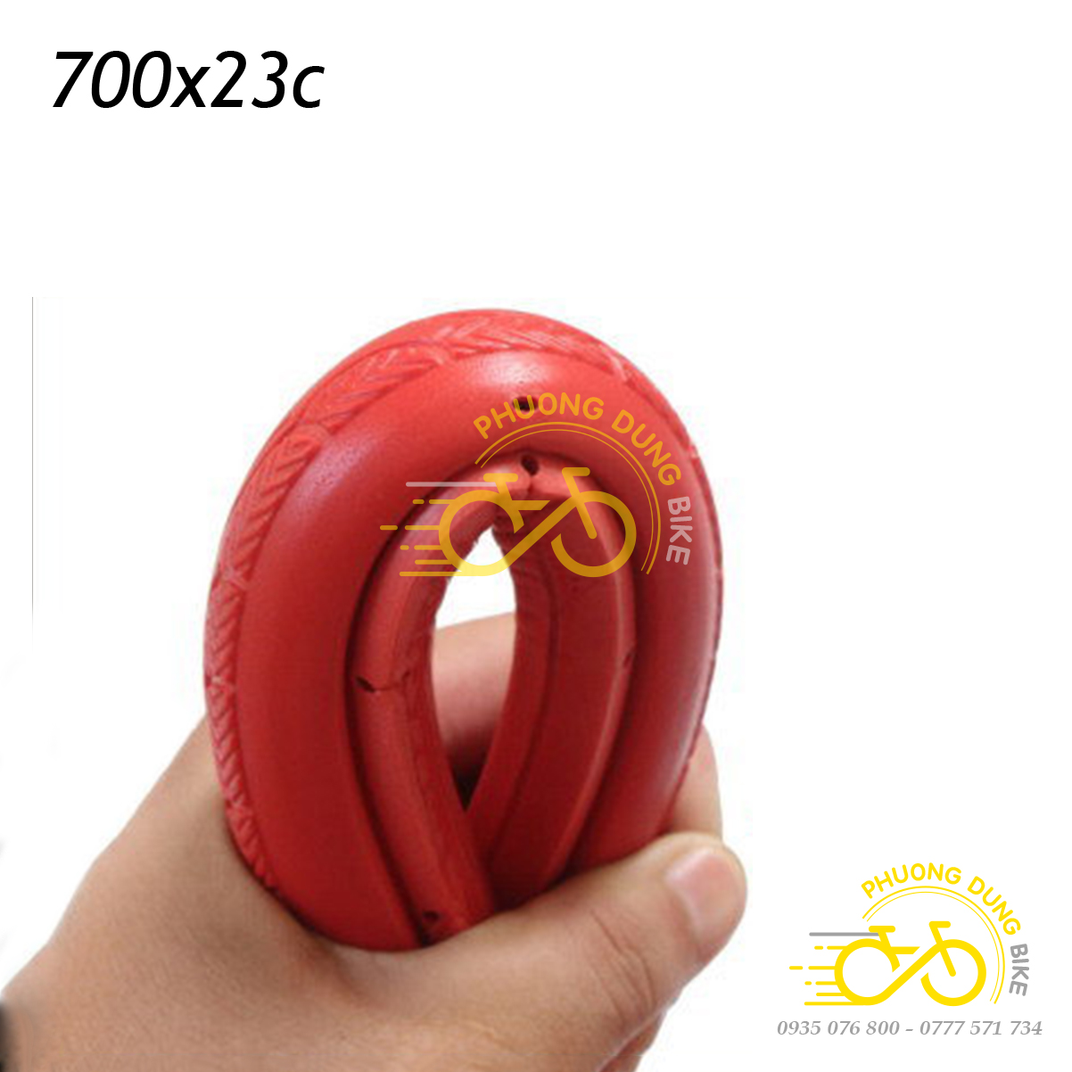 Lốp (Vỏ) đặc không săm xe đạp Fixed Gear Single Speed 700x23C (23-622) - 1 Cái