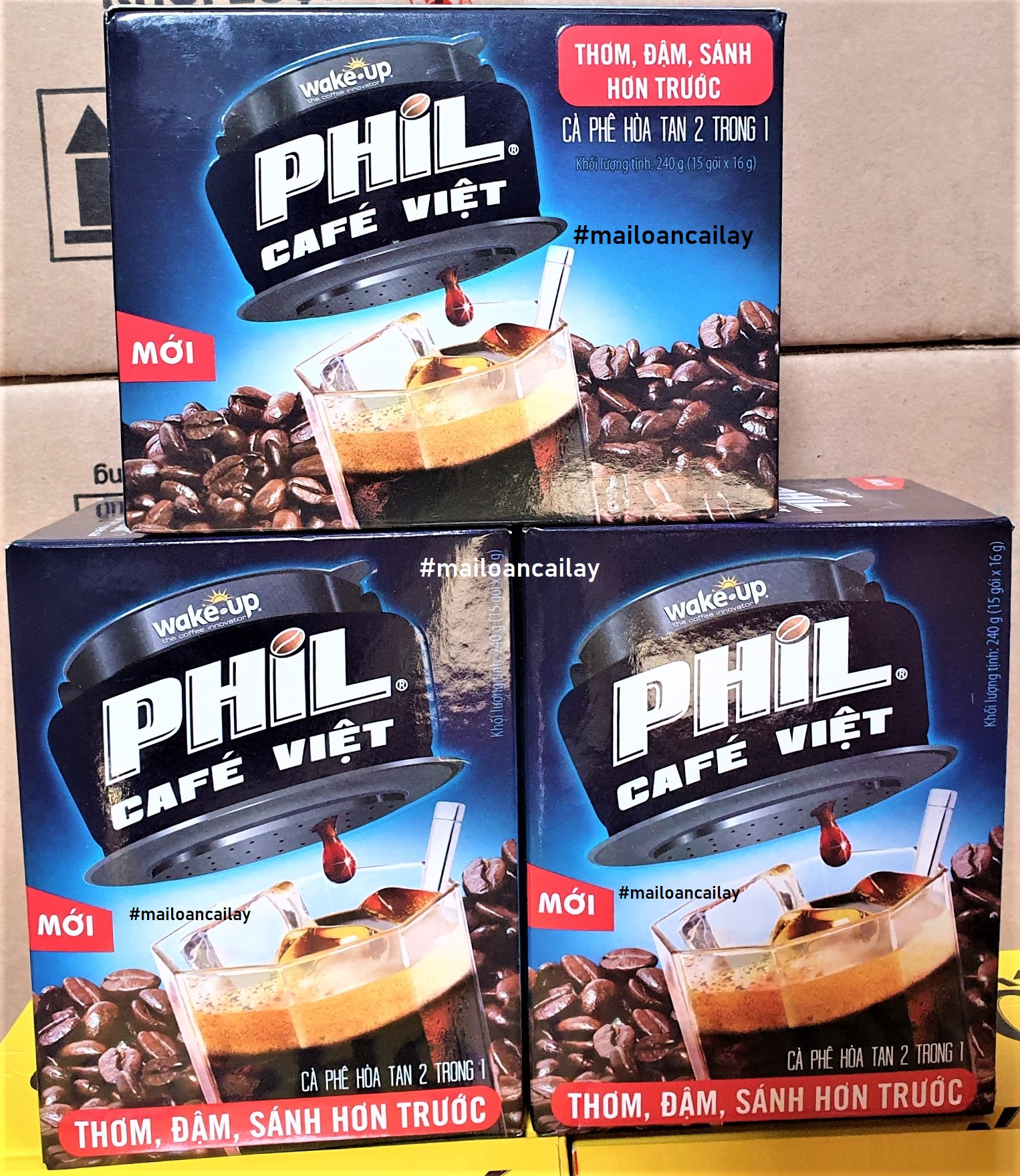 CÀ PHÊ HOÀ TAN WAKE-UP PHIL CAFE VIỆT 240G (15 gói x 15g )
