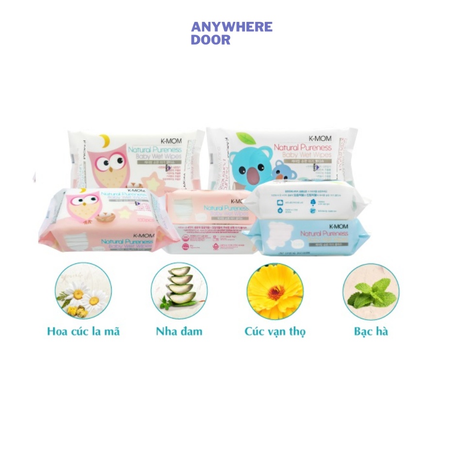 Khăn ướt K Mom / Kmom cao cấp Hàn Quốc (100C)