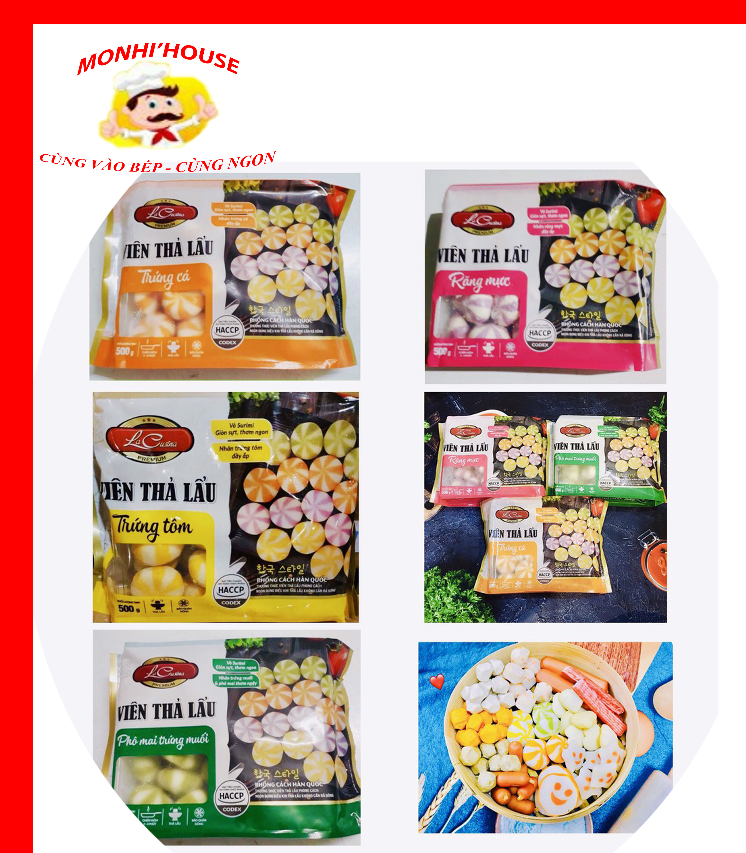 100g bánh bao răng mực Lacusina (màu tím)