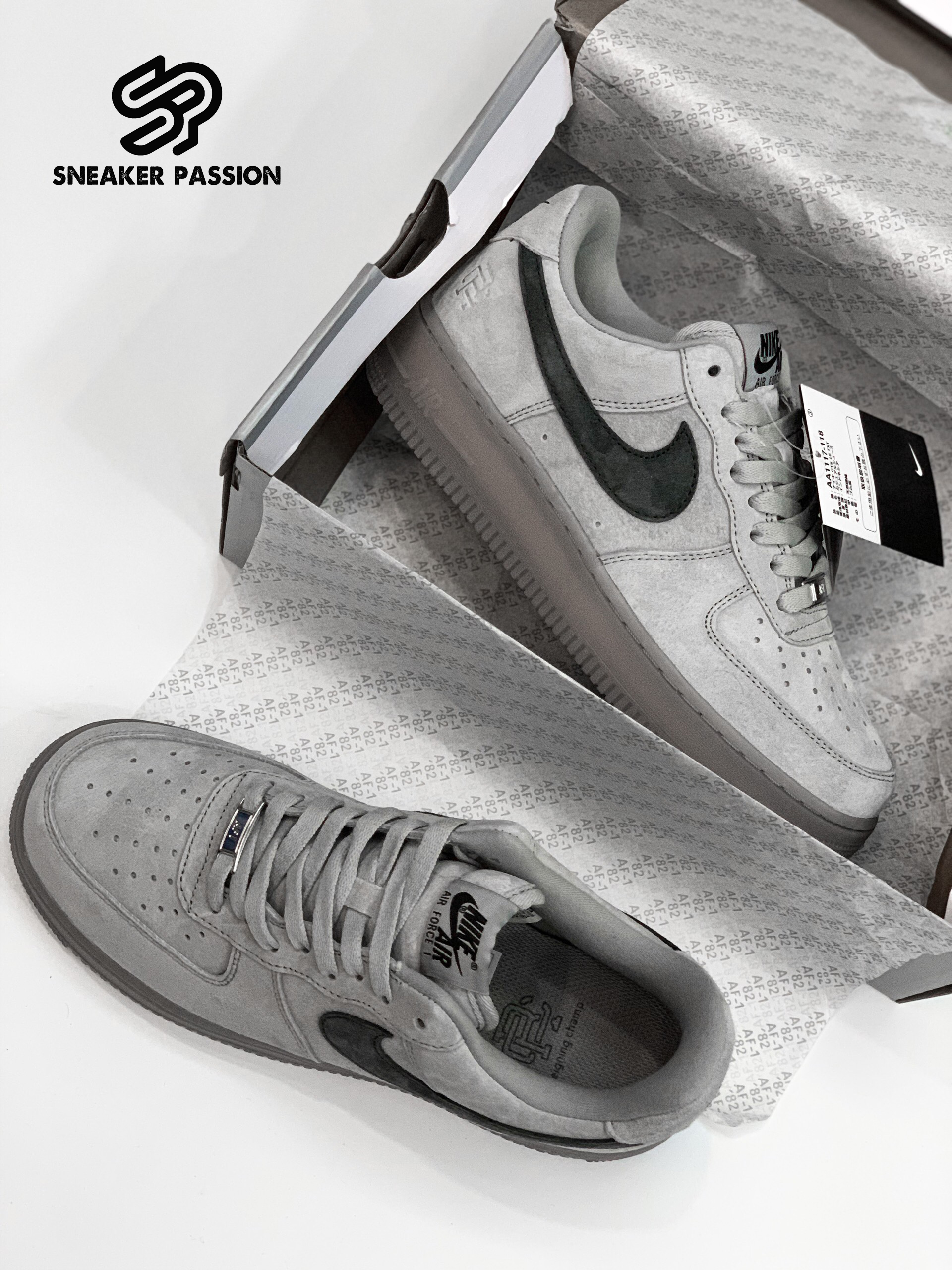 [HCM]Giày AF1 RC nam nữ mới cao cấp êm bền đẹp hợp thời trang ( xám)