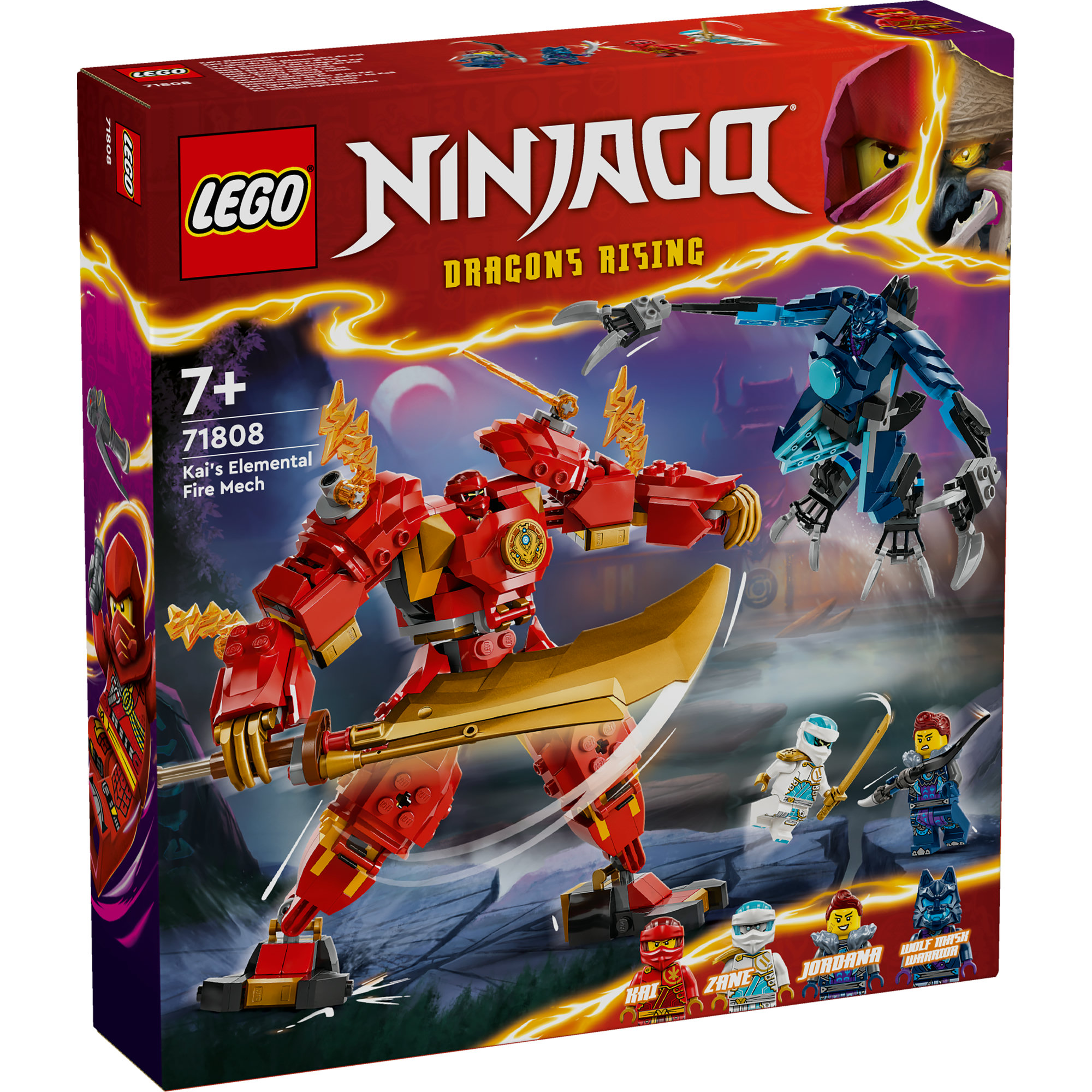 LEGO NINJAGO 71808 Đồ chơi lắp ráp Chiến giáp lửa của Kai (322 chi tiết)