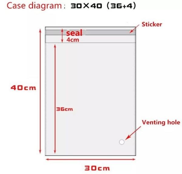 1kg túi opp dán miệng