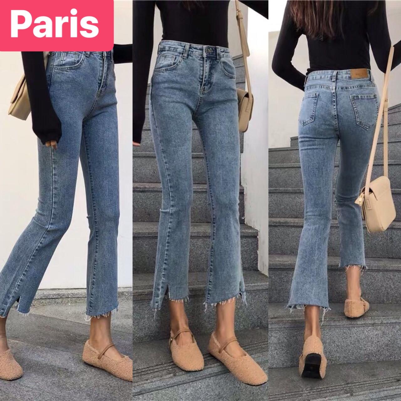 QUẦN JEAN NỮ CHẤT BÒ ÔNG BASS LOE CẠP CAO NÂNG MÔNG TREND MỚI PR-532 CAO CẤP - PARIS FASHION