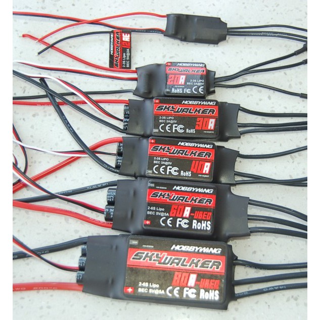 Bộ điều tốc - esc hobbywing skywalker 40a, 50a, 60a, 80a hàng chính hãng