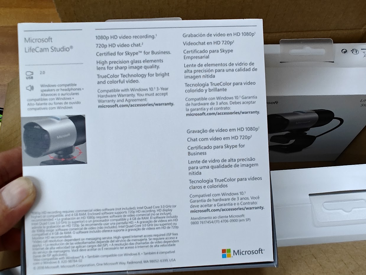 Webcam Microsoft Lifecam Studio HD 1080p - Model: 1425- Webcam Camera