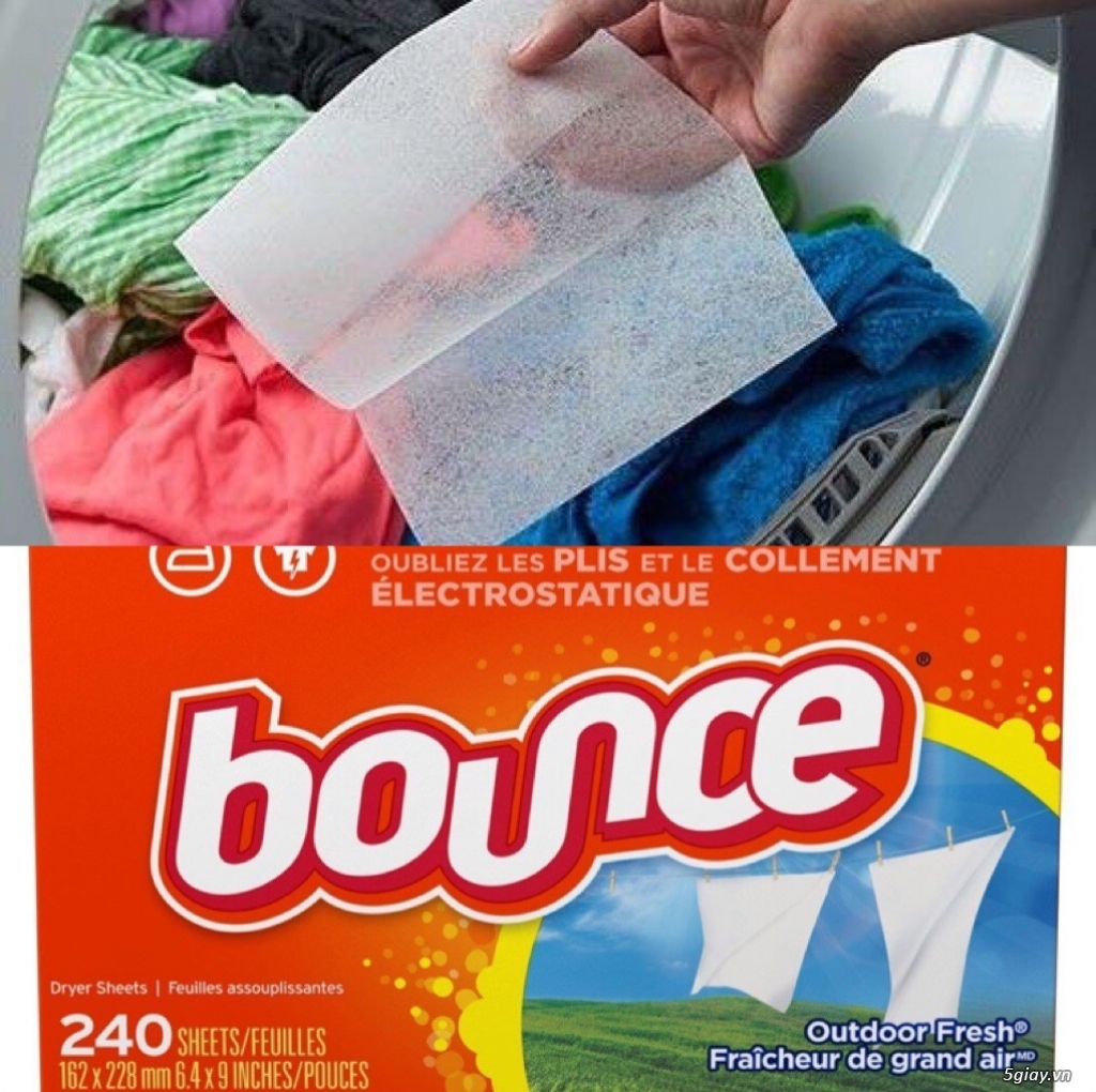 [ HCM ] Hộp Giấy thơm quần áo Bounce của Mỹ - {1 Hộp 160 TỜ}